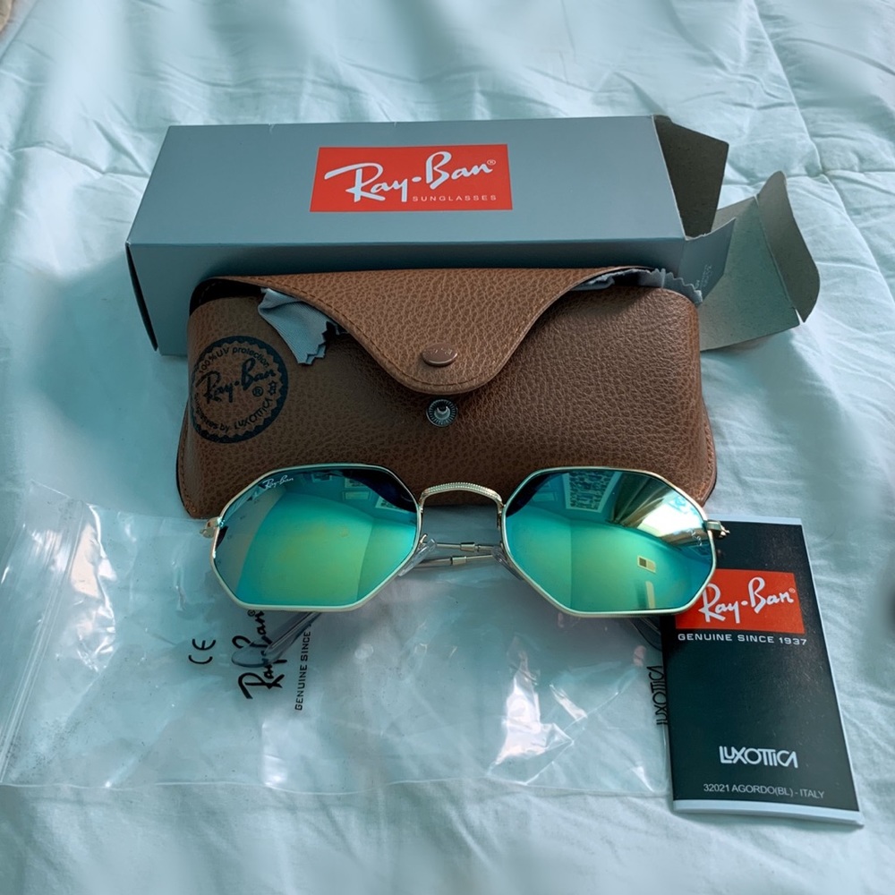 Ray Ban hexagonal flat sunglasses